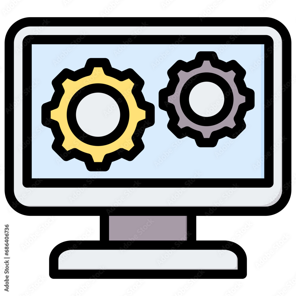 Poster Software Outline Color Icon