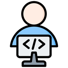 Programmer Outline Color Icon