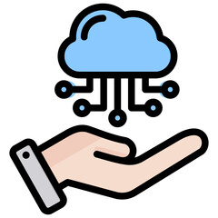 Cloud Service Outline Color Icon