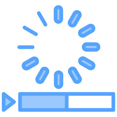 Buffering Blue Icon