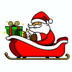 santa claus with gifts