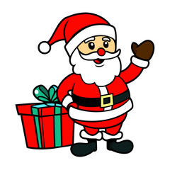 santa claus with gifts