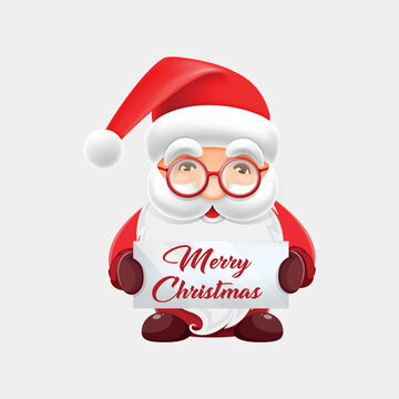 Vector cartoon Santa Claus isolated on white background