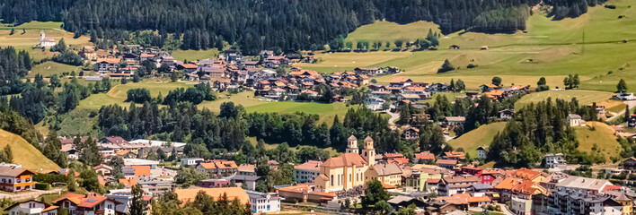 Alpine summer view with a church near Steinach am Brenner, Innsbruck, Tyrol, Austria