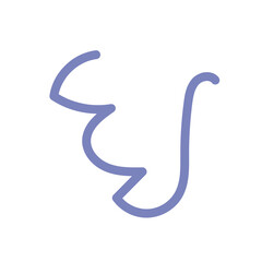 Squiggly line decor vector 