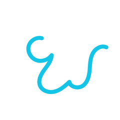 Squiggly line decor vector 