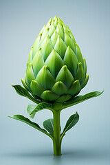 Obraz premium Artichoke .Portrait. Ideal for advertising or banner.