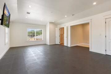 an empty room in a house