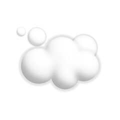 White 3d cartoon cloud