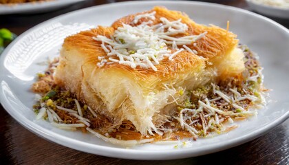 Turkish Gastronomy - Tel Kadayif - Dessert with Cheese, Nuts and Honey-Sugar Syrup
