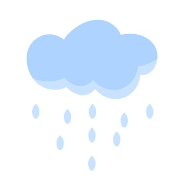 blue cloud and rain, rainy cloud cartoon