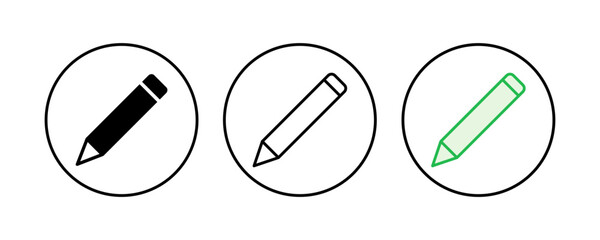 Pencil icon set. pen symbol. edit icon vector