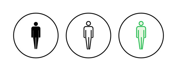 Man icon set. male icon vector. human symbol