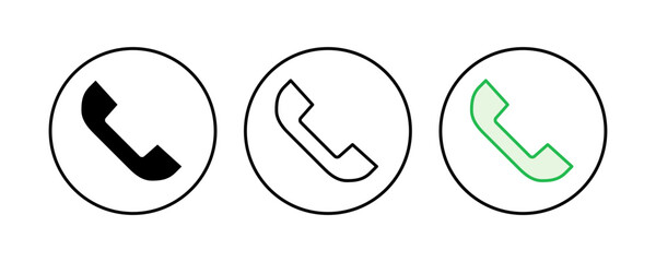 Call icon set. telephone icon vector. phone icon vector. contact us