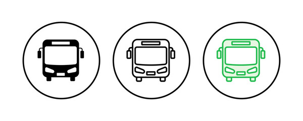 Bus icon set. bus vector icon