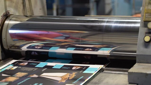 Paper submission. Printing house. Offset printing process