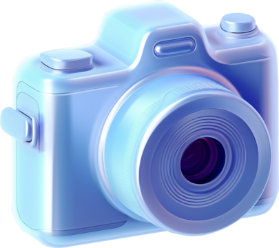 3d 유리 반투명 폴라로이드 카메라