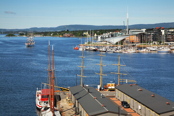 Pipervika bay in Oslo. Norway - 686414332