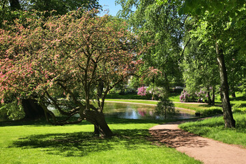 Slottsparken - Palace Park in Oslo. Norway - 686414942
