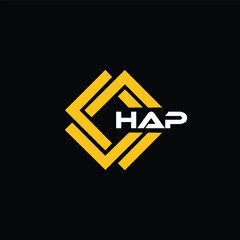 HAP letter design for logo and icon.HAP typography for technology, business and real estate brand.HAP monogram logo.