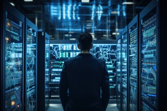 Cybersecurity Specialist in Server Room Monitoring Data