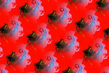 Red and Blue Abstract Pattern