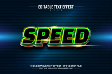 Speed 3D editable text effect template