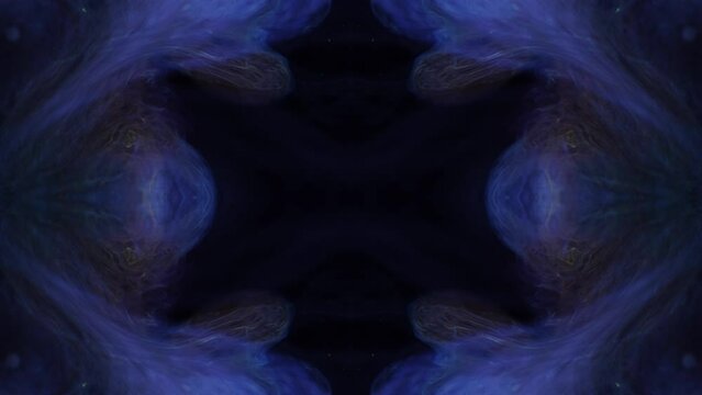 Two Regal Blues version 3.   Blue patterns writhe. Dramatic. Tension.  Based on real video close up in my lab.  No CGI.   Interesting. Beth (Murmuring Records) helped, making this so much better