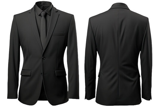 Black Suit Jacket, transparent background