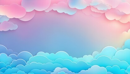 Fototapeta na wymiar sky blue abstract cute holographic gradient background design, flat lay.