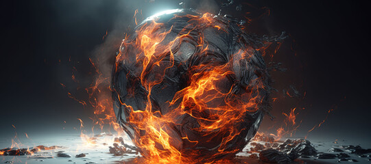 energy fireball explosion, elemental 2 - obrazy, fototapety, plakaty