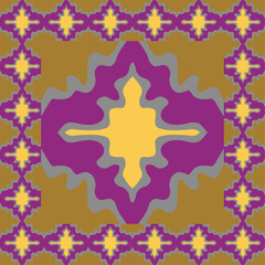 The seamless pattern design is similar to native Indonesian batik, namely kawung batik.