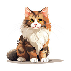 Fototapeta premium Colorful Norwegian Forest Cat