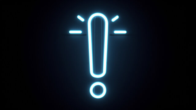 neon exclamation mark