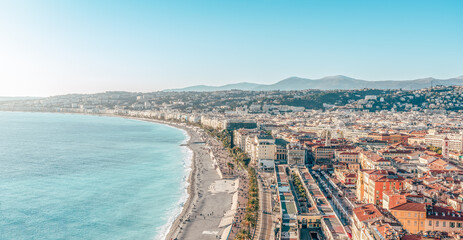 Nice panorama cityscape at French Riviera, France 