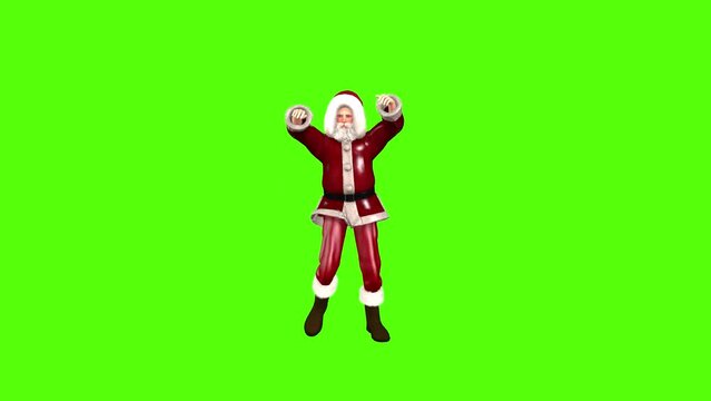 Santa Claus Para Para Dance Green Screen Animation Seamless Loop