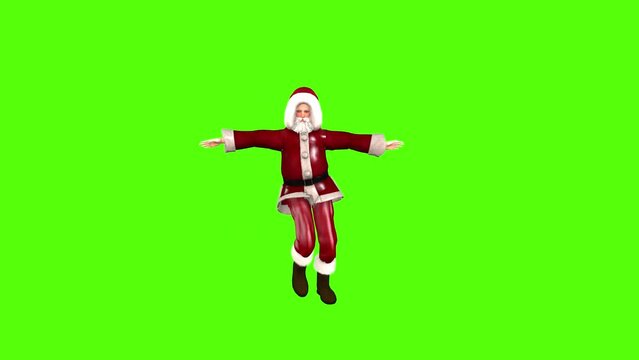 Santa Claus Para Para Dance Green Screen Animation Seamless Loop