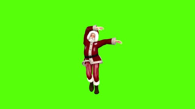 Santa Claus Para Para Dance Green Screen Animation Seamless Loop