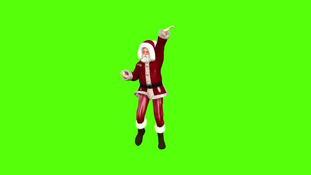 Santa Claus Para Para Dance Green Screen Animation Seamless Loop