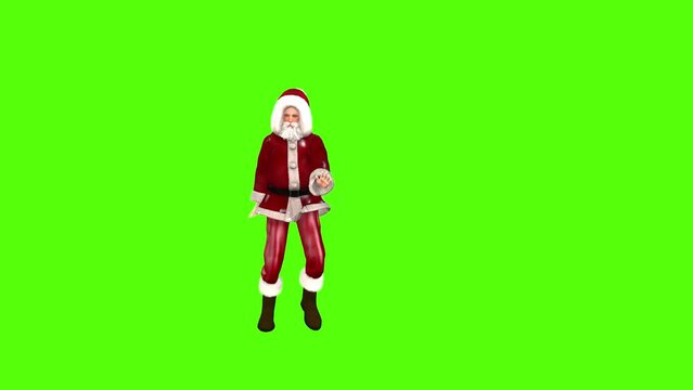 Santa Claus Para Para Dance Green Screen Animation Seamless Loop