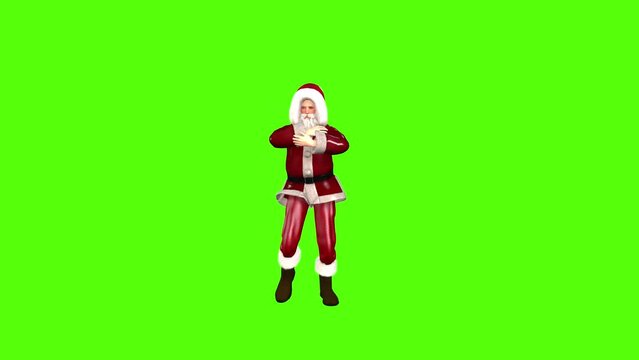 Santa Claus Para Para Dance Green Screen Animation Seamless Loop