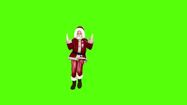Santa Claus Para Para Dance Green Screen Animation Seamless Loop