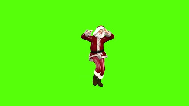 Santa Claus Para Para Dance Green Screen Animation Seamless Loop