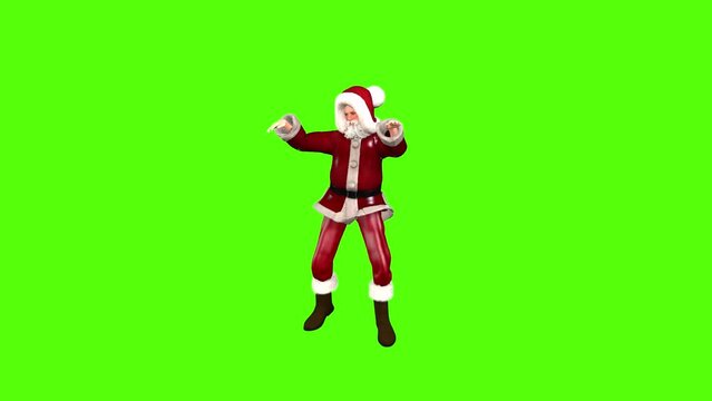 Santa Claus Para Para Dance Green Screen Animation Seamless Loop