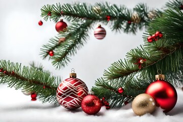 Naklejka na ściany i meble christmas tree decorations