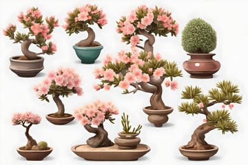 tree in pots