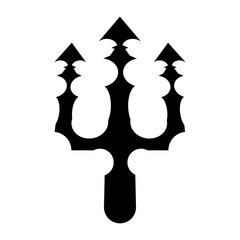 Simple vintage poseion trident spear template Logo design.
