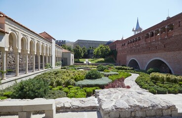 Fototapeta premium Rabati Castle, a medieval castle complex in Akhaltsikhe, Georgia, was largely reconstructed in modern times