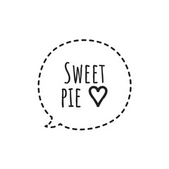''Sweet pie'' Label Design Illustration