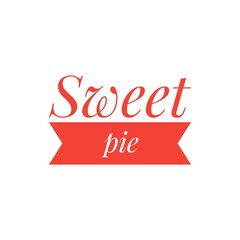 ''Sweet pie'' Label Design Illustration